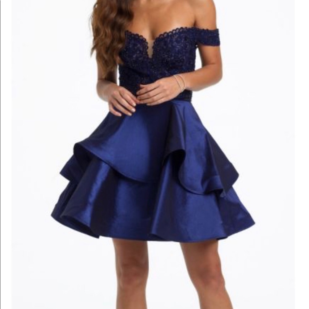 Camille La Vie Homecoming Prom Dress Navy Size 14